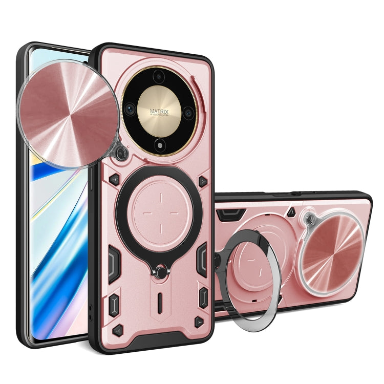CD Texture Sliding Camshield Magnetic Holder Phone Case, For Honor X7b, For Honor X5 Plus, For Honor X9b, For Honor 90 Lite 5G - Shello's Creative Boutique