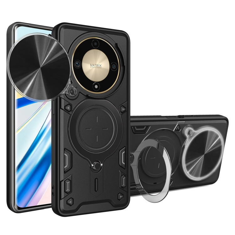 CD Texture Sliding Camshield Magnetic Holder Phone Case, For Honor X7b, For Honor X5 Plus, For Honor X9b, For Honor 90 Lite 5G - Shello's Creative Boutique