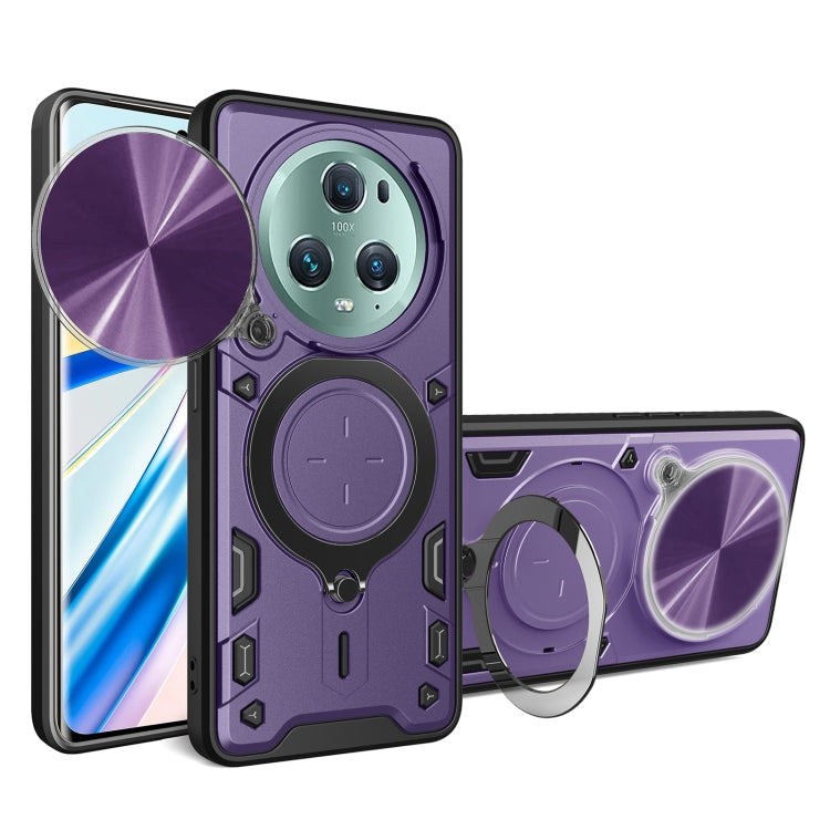 CD Texture Sliding Camshield Magnetic Holder Phone Case, For Honor X9b, For Honor 90 Lite 5G, For Honor 90 5G, For Honor Magic5 Pro