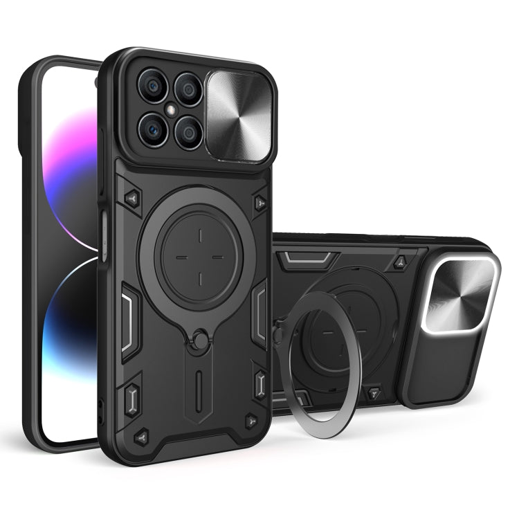 CD Texture Sliding Camshield Magnetic Holder Phone Case, For Honor X8 5G / X6 4G, For Honor X8 4G - Shello's Creative Boutique