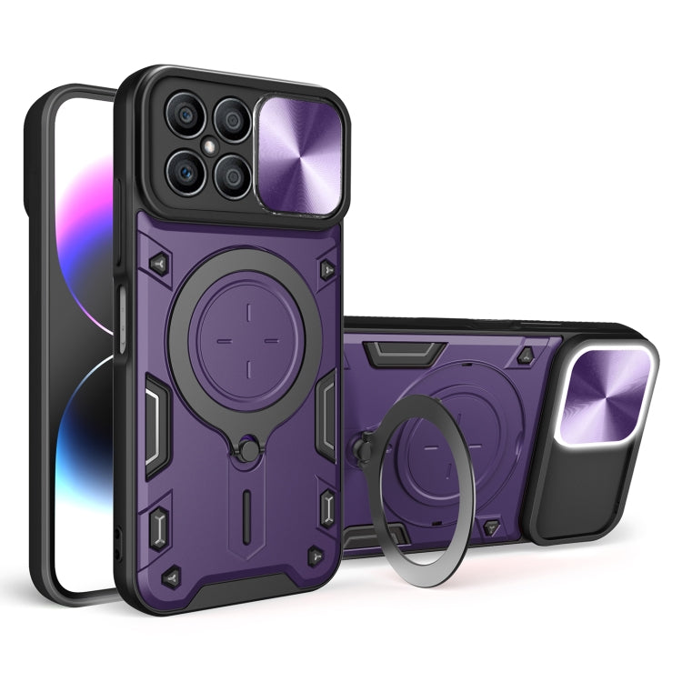 CD Texture Sliding Camshield Magnetic Holder Phone Case, For Honor X9a / Magic5 Lite, For Honor X7a 4G, For Honor X8 5G / X6 4G, For Honor X8 4G