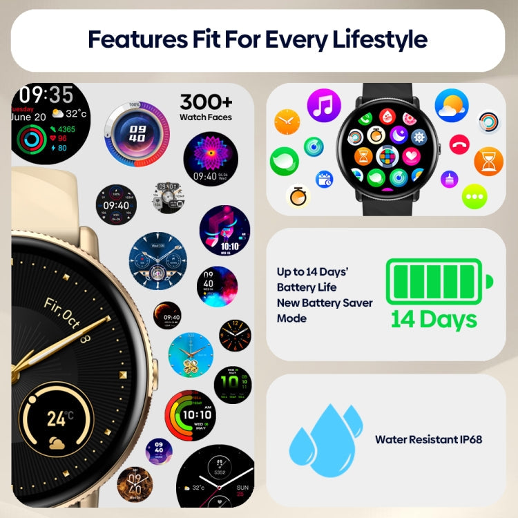 Zeblaze GTR 3 Pro 1.43 inch Screen Voice Calling Smart Watch, Support Heart Rate / Blood Pressure / Blood Oxygen Shello's Creative Boutique