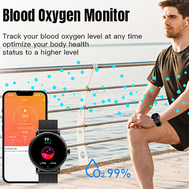 LEMFO LF35 1.43 inch AMOLED Round Screen Silicone Strap Smart Watch Supports Blood Oxygen Detection - Shello's Creative Boutique