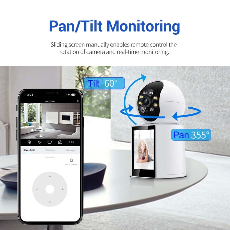 ESCAM QF104 One Click Video Call 3MP Indoor Humanoid Detection Audible Alarm Color Night Version Smart WiFi Camera, AU Plug, US Plug, UK Plug, EU Plug SUNSKY