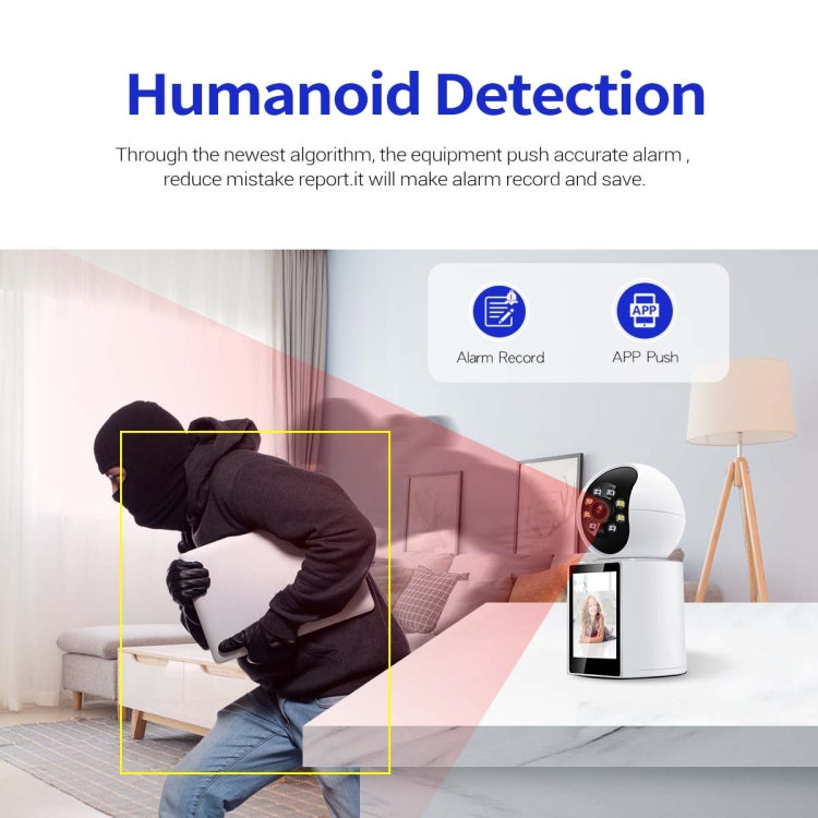 ESCAM QF104 One Click Video Call 3MP Indoor Humanoid Detection Audible Alarm Color Night Version Smart WiFi Camera, AU Plug, US Plug, UK Plug, EU Plug SUNSKY