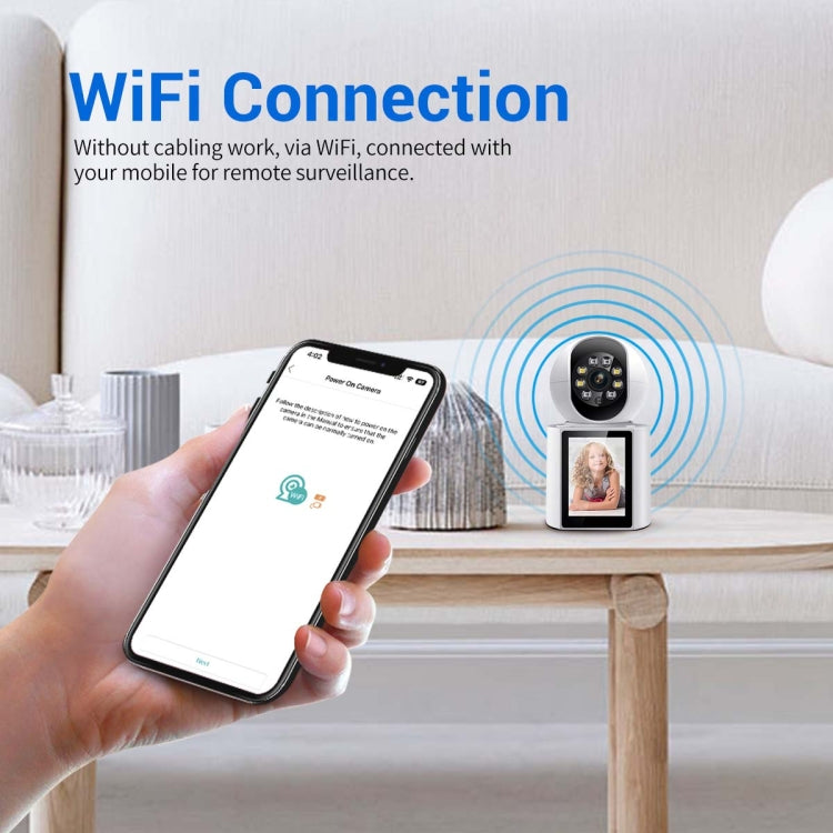 ESCAM QF104 One Click Video Call 3MP Indoor Humanoid Detection Audible Alarm Color Night Version Smart WiFi Camera, AU Plug, US Plug, UK Plug, EU Plug SUNSKY
