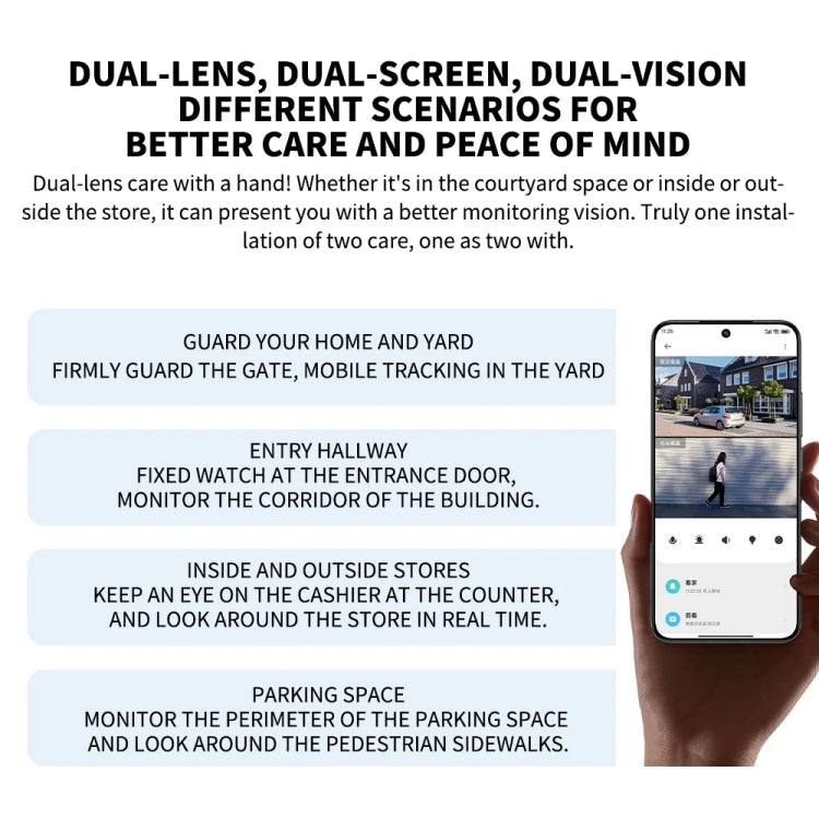 Xiaomi CW500 Dual Camera 8MP Outdoor IP66 Waterproof Support AI Detection Two-Way Voice WiFi Camera, US Plug, CW500 Dual Camera SUNSKY