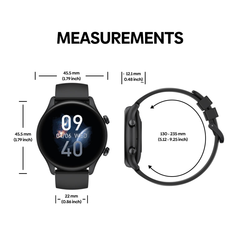 Zeblaze Btalk 3 Plus 1.39 inch Screen Fitness & Wellness Smart Watch Supports Voice Calling - Shello's Creative Boutique