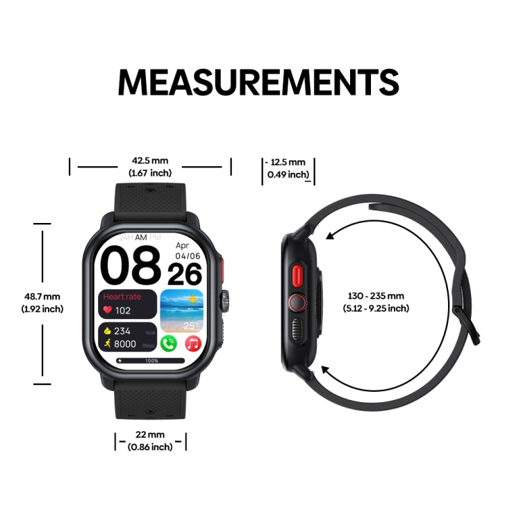 Zeblaze Beyond 3 Pro 2.15 inch Screen Stylish GPS Smartwatch Supports Bluetooth Calling - Shello's Creative Boutique