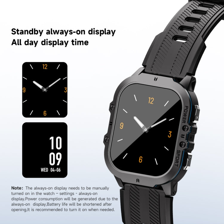 LEMFO C26 1.96 inch Sport Smart Watch, Support Bluetooth Call / Message Notification / Heart Rate / Blood Pressure Health Monitor Shello's Creative Boutique
