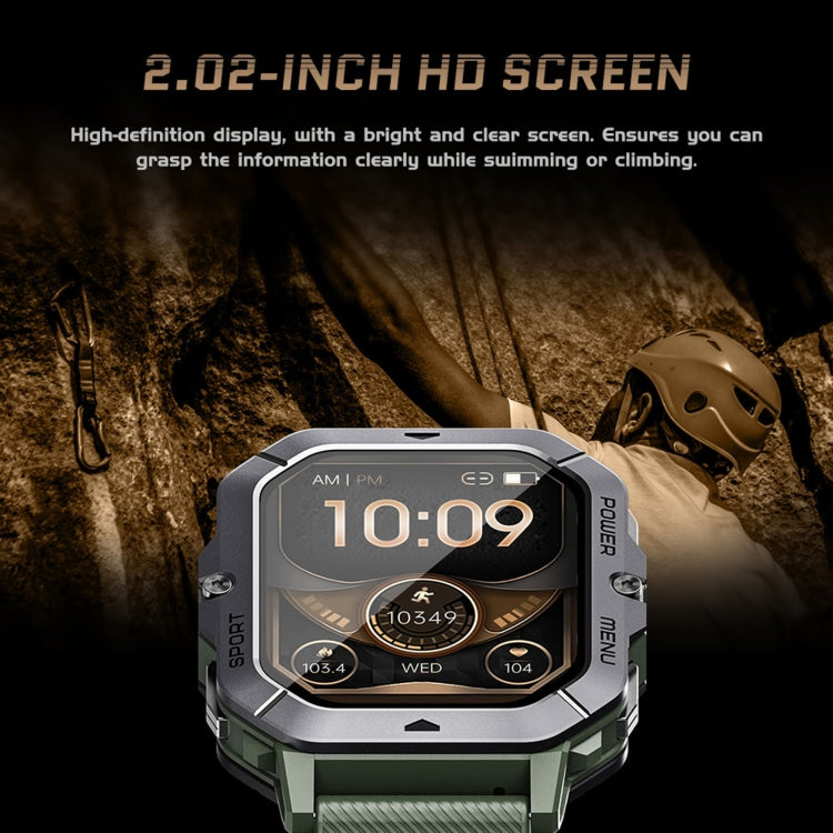 LEMFO C28 2.02 inch Sport Smart Watch, Support Bluetooth Call / Sleep / Blood Oxygen / Heart Rate / Blood Pressure Health Monitor - Shello's Creative Boutique