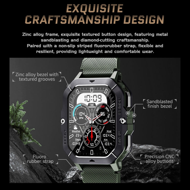 LEMFO C28 2.02 inch Sport Smart Watch, Support Bluetooth Call / Sleep / Blood Oxygen / Heart Rate / Blood Pressure Health Monitor - Shello's Creative Boutique