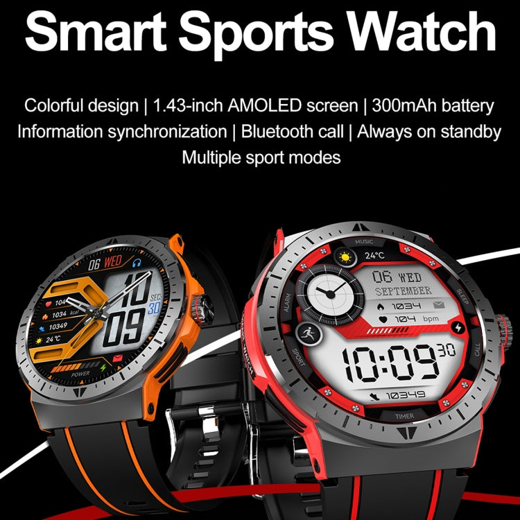 LEMFO HK52 1.43 inch BT5.3 IP68 Sport Smart Watch, Support Bluetooth Call / Message Notification / Heart Rate / Blood Pressure Health Monitor - Shello's Creative Boutique