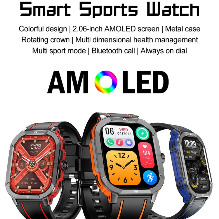 LEMFO HK56 2.06 inch BT5.3 IP68 Sport Smart Watch, Support Bluetooth Call / Message Notification / Heart Rate / Blood Pressure Health Monitor - Shello's Creative Boutique