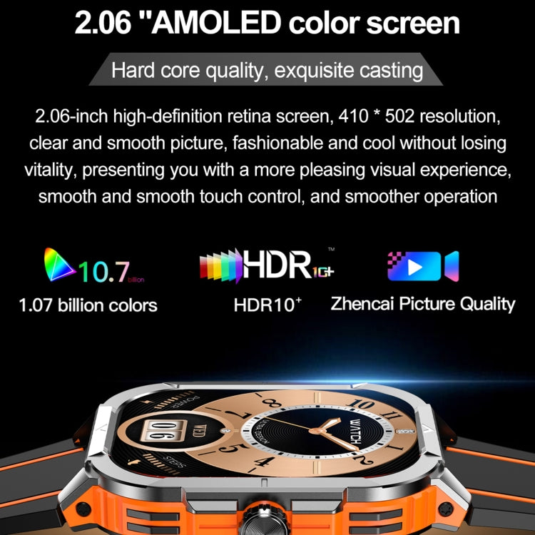 LEMFO HK56 2.06 inch BT5.3 IP68 Sport Smart Watch, Support Bluetooth Call / Message Notification / Heart Rate / Blood Pressure Health Monitor - Shello's Creative Boutique
