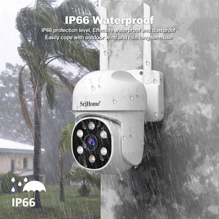 SriHome SH061 2MP AI Humanoid Tracking Infrared Night Vision Camera, EU Plug, US Plug, UK Plug SUNSKY