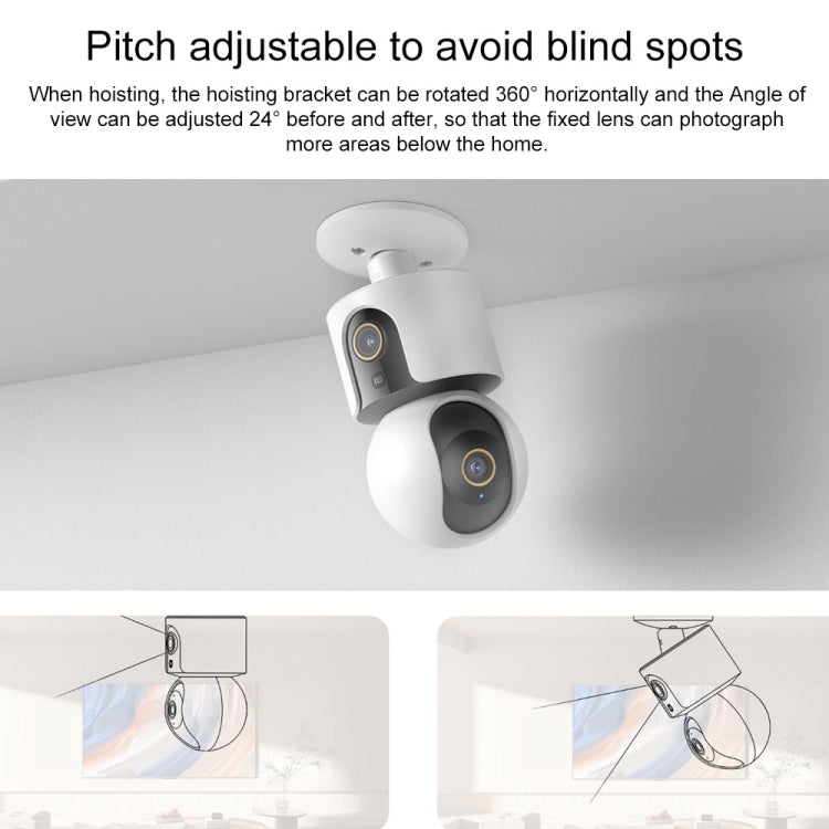 Original Xiaomi Smart Camera C500 Dual Lens Edition 4MP Support AI Detection, US Plug, C500 SUNSKY