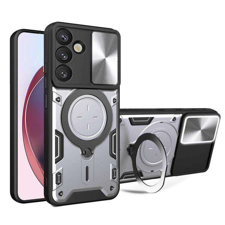 CD Texture Sliding Camshield Magnetic Holder Phone Case, For Samsung Galaxy S25 Edge 5G, For Samsung Galaxy S25 5G, For Samsung Galaxy S25+ 5G, For Samsung Galaxy S25 Ultra 5G - Shello's Creative Boutique