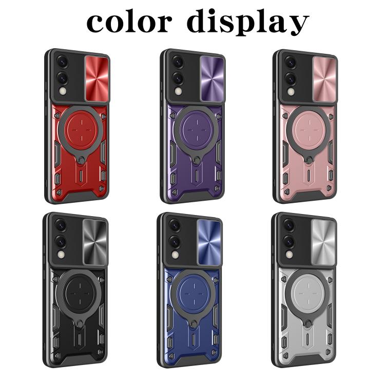 CD Texture Sliding Camshield Magnetic Holder Phone Case, For Samsung Galaxy S25 Edge 5G, For Samsung Galaxy S25 5G, For Samsung Galaxy S25+ 5G, For Samsung Galaxy S25 Ultra 5G - Shello's Creative Boutique