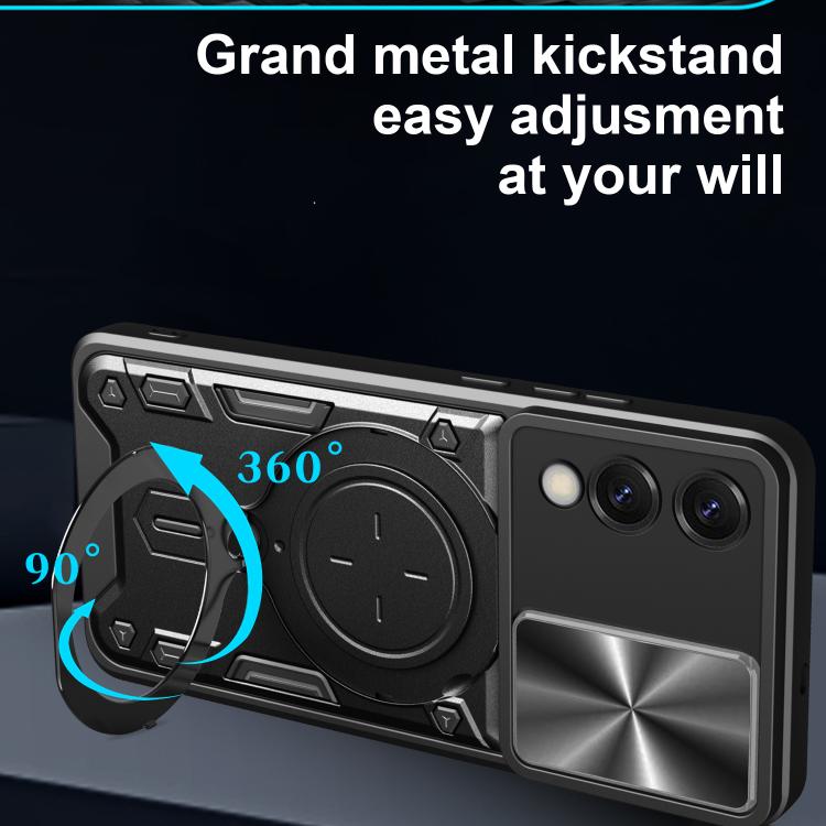 CD Texture Sliding Camshield Magnetic Holder Phone Case, For Samsung Galaxy S25 Edge 5G, For Samsung Galaxy S25 5G, For Samsung Galaxy S25+ 5G, For Samsung Galaxy S25 Ultra 5G - Shello's Creative Boutique