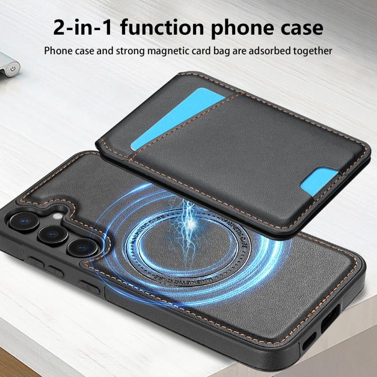 Skin Feel Detachable Card Bag Magsafe Phone Case, For Samsung Galaxy S25 5G, For Samsung Galaxy S25+ 5G, For Samsung Galaxy S25 Ultra 5G, For Samsung Galaxy S24 FE 5G SUNSKY