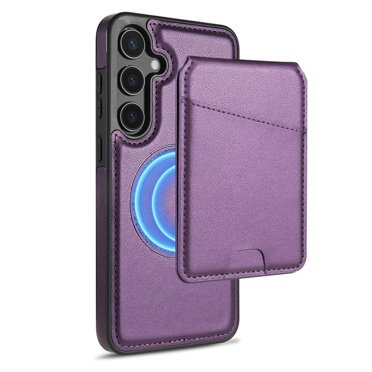 Skin Feel Detachable Card Bag Magsafe Phone Case, For Samsung Galaxy S25 5G, For Samsung Galaxy S25+ 5G, For Samsung Galaxy S25 Ultra 5G, For Samsung Galaxy S24 FE 5G SUNSKY