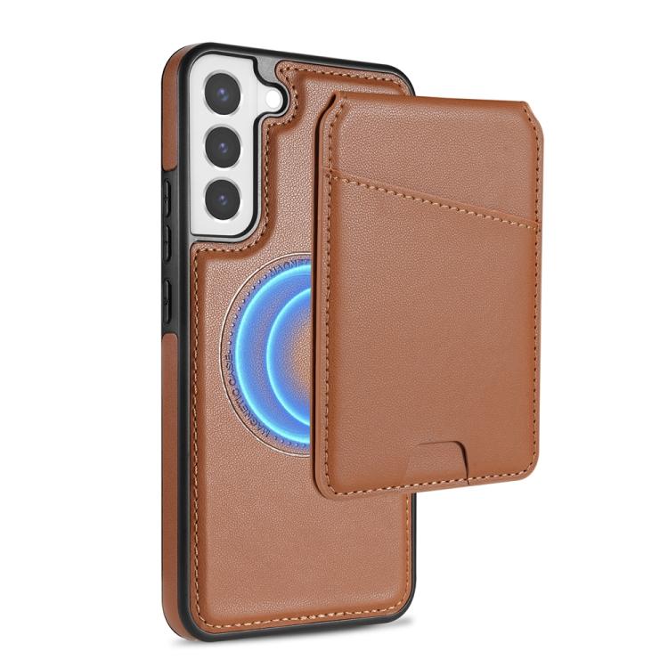 Skin Feel Detachable Card Bag Magsafe Phone Case, For Samsung Galaxy S21 5G, For Samsung Galaxy S21+ 5G SUNSKY