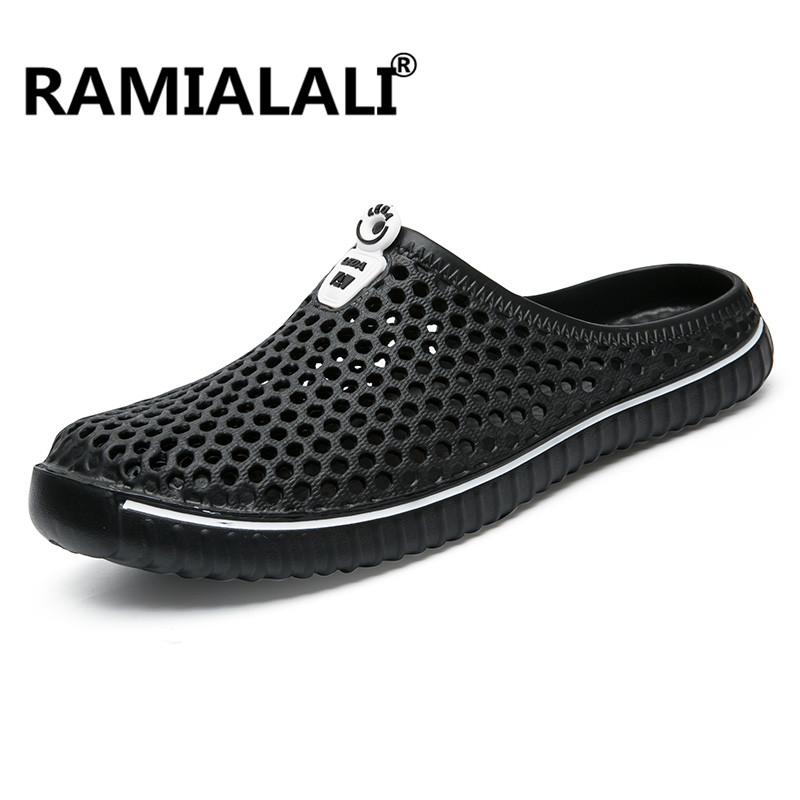 Summer Sandals Men Mesh Shoes Mules Clogs Breathable Beach Slippers Male Water Hollow Aqua Wading Chaussure Homme eprolo