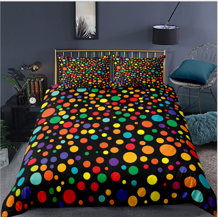 3D digital printing bedding home textile three piece quilt cover star dot eprolo