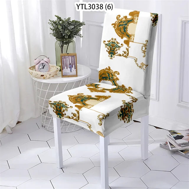 European Elements Style Cover For Dining Living Room Chair Cover Flowers Pattern Dining Furniture Chairs Covers Home Stuhlbezug eprolo