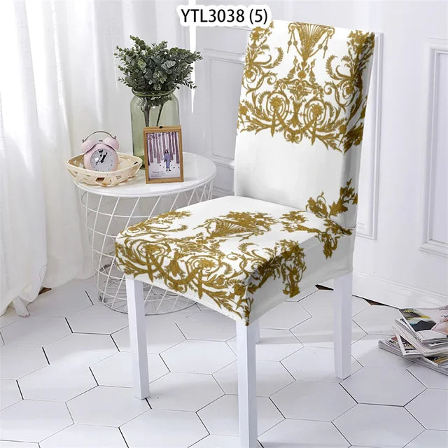 European Elements Style Cover For Dining Living Room Chair Cover Flowers Pattern Dining Furniture Chairs Covers Home Stuhlbezug eprolo