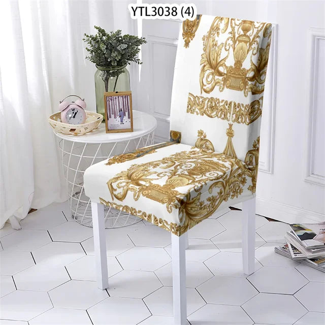 European Elements Style Cover For Dining Living Room Chair Cover Flowers Pattern Dining Furniture Chairs Covers Home Stuhlbezug eprolo