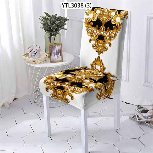 European Elements Style Cover For Dining Living Room Chair Cover Flowers Pattern Dining Furniture Chairs Covers Home Stuhlbezug eprolo