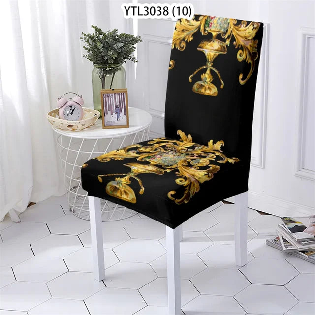European Elements Style Cover For Dining Living Room Chair Cover Flowers Pattern Dining Furniture Chairs Covers Home Stuhlbezug eprolo