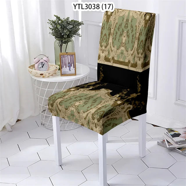 European Elements Style Cover For Dining Living Room Chair Cover Flowers Pattern Dining Furniture Chairs Covers Home Stuhlbezug eprolo