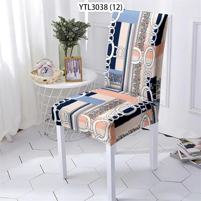 European Elements Style Cover For Dining Living Room Chair Cover Flowers Pattern Dining Furniture Chairs Covers Home Stuhlbezug eprolo