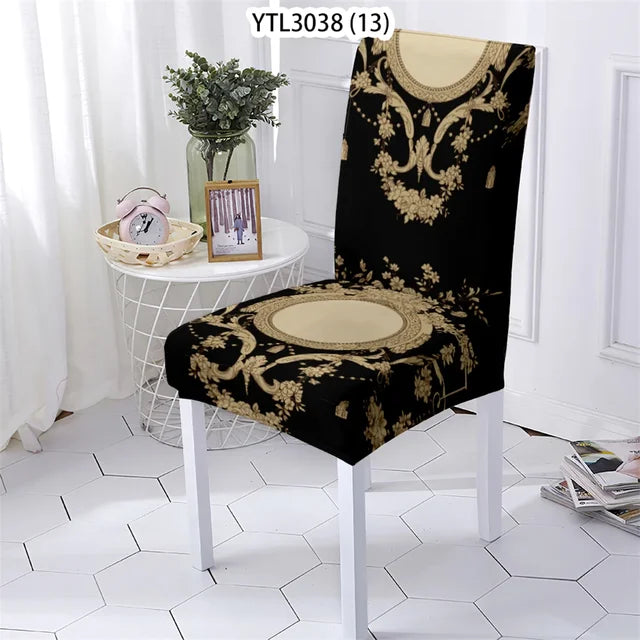 European Elements Style Cover For Dining Living Room Chair Cover Flowers Pattern Dining Furniture Chairs Covers Home Stuhlbezug eprolo