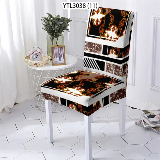 European Elements Style Cover For Dining Living Room Chair Cover Flowers Pattern Dining Furniture Chairs Covers Home Stuhlbezug eprolo