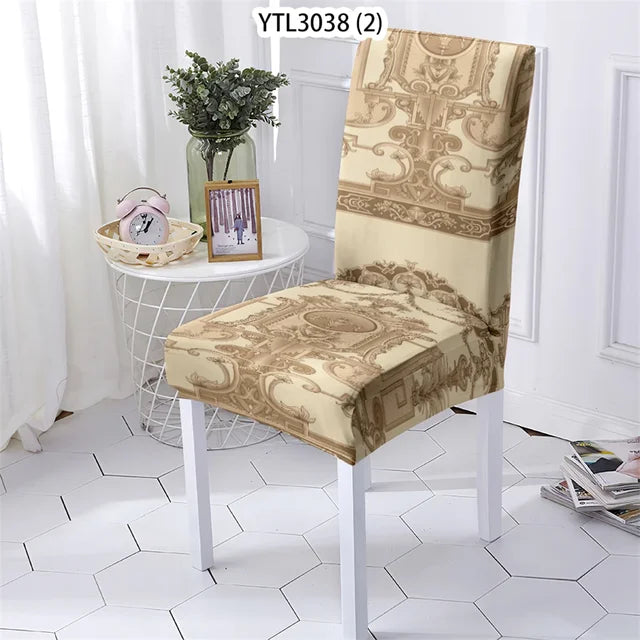 European Elements Style Cover For Dining Living Room Chair Cover Flowers Pattern Dining Furniture Chairs Covers Home Stuhlbezug eprolo