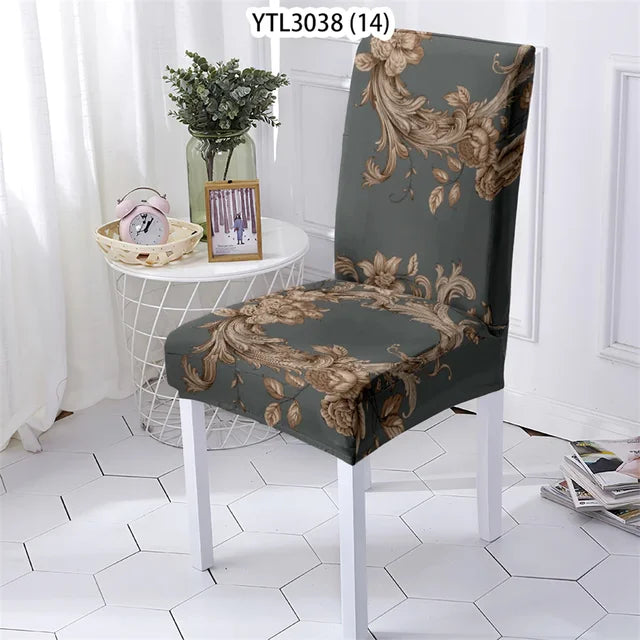 European Elements Style Cover For Dining Living Room Chair Cover Flowers Pattern Dining Furniture Chairs Covers Home Stuhlbezug eprolo