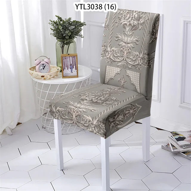 European Elements Style Cover For Dining Living Room Chair Cover Flowers Pattern Dining Furniture Chairs Covers Home Stuhlbezug eprolo