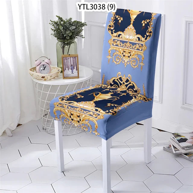 European Elements Style Cover For Dining Living Room Chair Cover Flowers Pattern Dining Furniture Chairs Covers Home Stuhlbezug eprolo