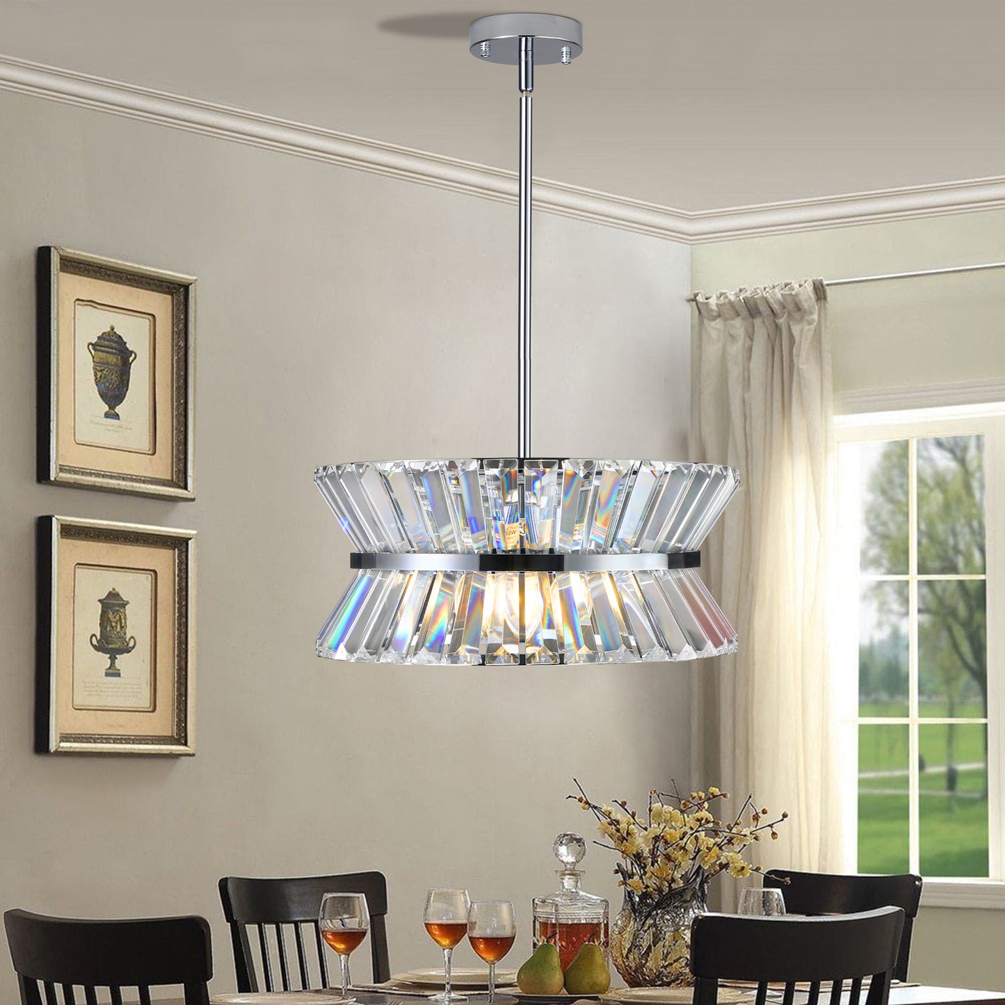 Modern Crystal Chandelier for Living-Room Round Cristal Lamp Luxury Home Decor Light Fixture eprolo