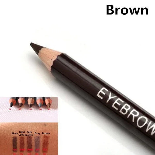 Leopard Women Eyebrow Pencil Waterproof Black Eye Brown Coffee Pencil With Brush Make Up Eyeliner Eye Liner Makeup Tools - Shello's Creative Boutique
