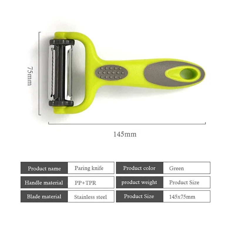 3 In 1 Rotary Peeler Fruit Vegetables Cabbage Graters Salad Carrot Potato Slicer Kitchen Multifunction Grater Julienne Peeler - Shello's Creative Boutique