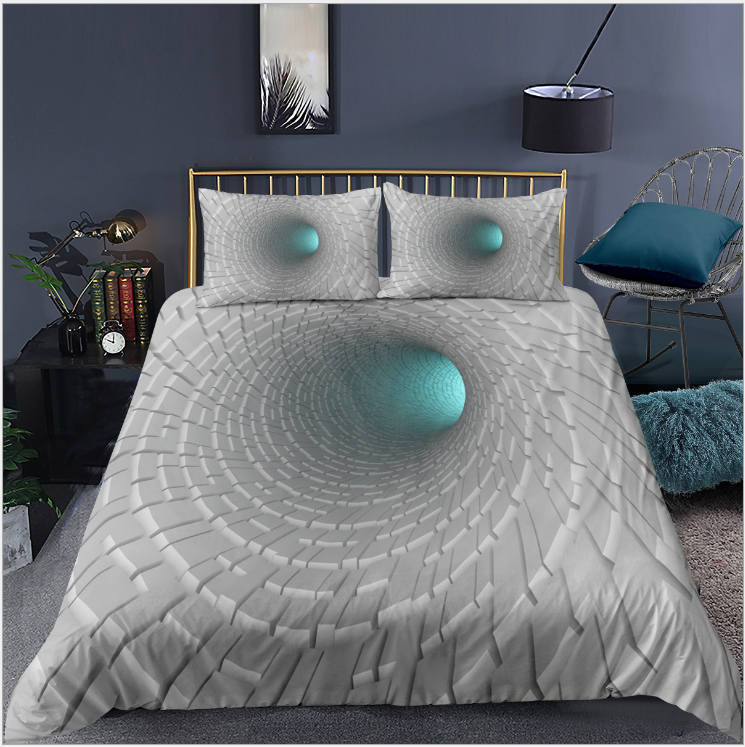 3D digital printing bedding home textile three piece quilt cover pillow case eprolo