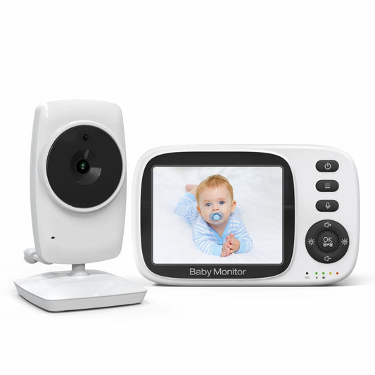 Video Baby Monitor 2.4G Wireless with 3.2 Inches LCD 2 Way Audio Talk Night Vision Surveillance Security Camera Babysitter eprolo