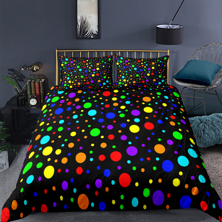 3D digital printing bedding home textile three piece quilt cover star dot eprolo