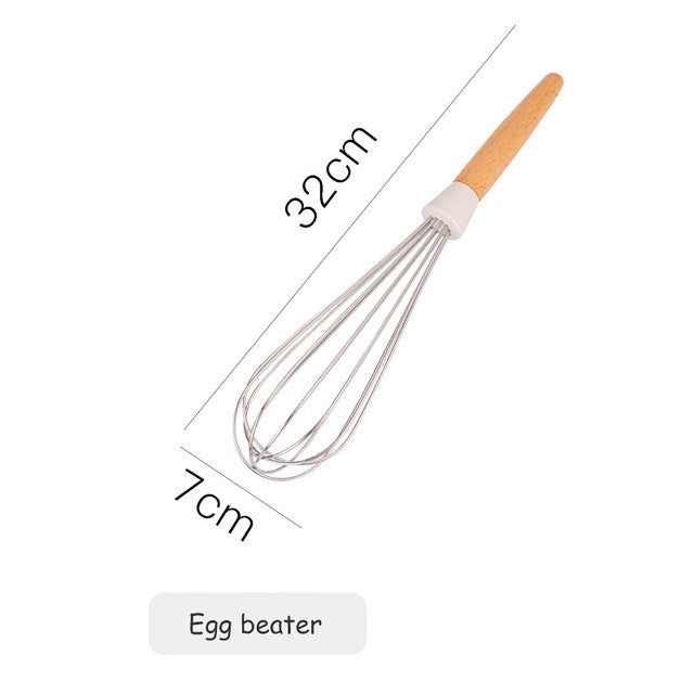 Milky White Silicone Kitchen Set Non-Stick Silicone Kitchen Utensils Cooking Spatula 10-Piece Set With Storage Bucket eprolo