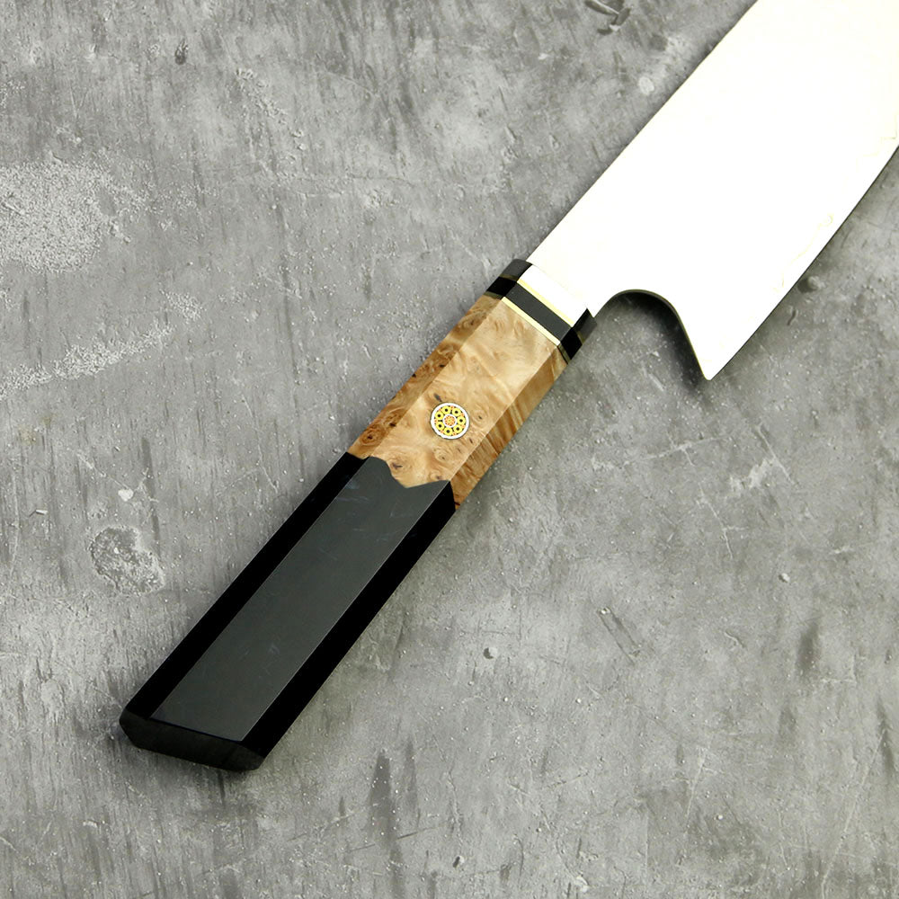 Amberknife 8 inch Kiritsuke Knife 67 Layers VG10 Damascus Steel Kitchen Knives Stabilized Wood Handle Japanese Knife eprolo